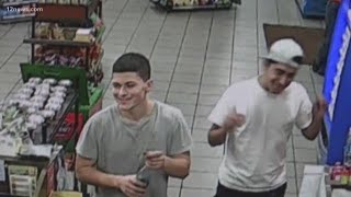 Shoplifter caught on camera runs over gas station clerk [upl. by Awhsoj]