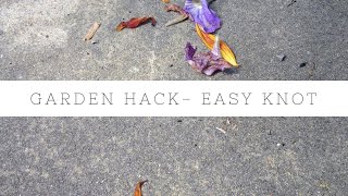 Garden hack  easy knot to tie bamboo canes  sticks together [upl. by Nueovas]