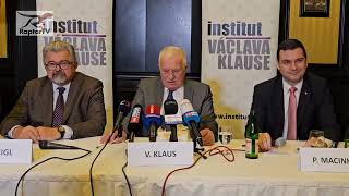 Václav KlausTisková konference k přijetí eura Praha 412024 [upl. by Adnahc]