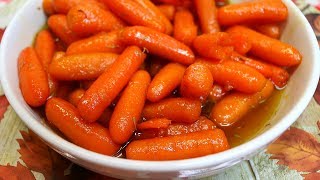 HOW TO MAKE GLAZED CANDIED CARROTS RECIPE GREAT THANKSGIVING SIDE DISH SUPER SIMPLE amp EASY [upl. by Nancey145]