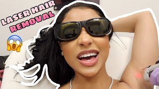 VLOG I GOT LASER HAIR REMOVAL FOR THE FIRST TIME COME WITH ME LaserAway [upl. by Ruthann]