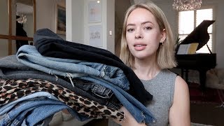 My Denim collection amp Try On  Tanya Burr [upl. by Nnyltiak]