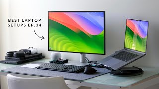 Best Laptop Setups  34  Minimal amp Clean Desk Setups [upl. by Ignatia]