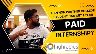 Can a unpartner College Candidate can get High Radius Paid Internship [upl. by Akinam]