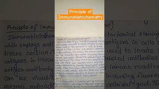 immunohistochemistry principle zoologymsczoology shortsfeed shorts ytshortsshortvideo [upl. by Nahta]