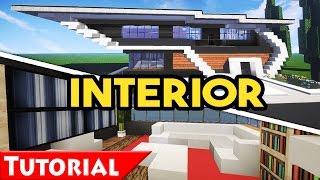 Minecraft Modern House Interior Design Tutorial  How to Make  Modern House 6  19 [upl. by Aivin]