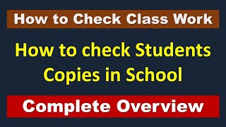 How to Check Students Note Books  Copies checking techniques [upl. by Ettolrahc]