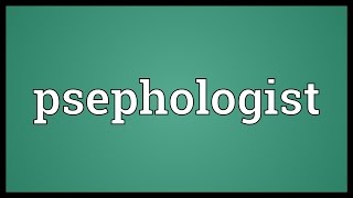 Psephologist Meaning [upl. by Amby345]