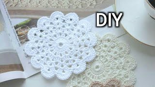 How to crochet a doily  Easy crochet doily tutorial [upl. by Vipul]