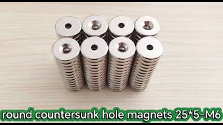 Large Size Round Countersunk Hole Magnets [upl. by Aidyn]