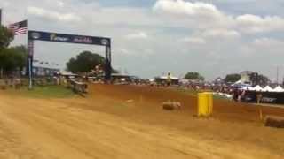 American MX James Stewart amp Ryan Dungey Battling Part 2 Moto 1  Freestone MX 2012 [upl. by Aerua487]