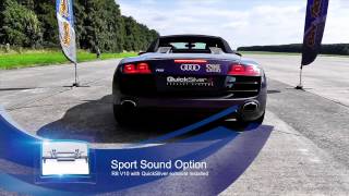 Audi R8 V10 TITAN Sport and SuperSport Exhaust comparison [upl. by Ahon]