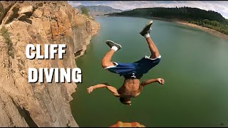 Insane Cliff Diving at Green Mountain Reservoir [upl. by Nnodnarb]