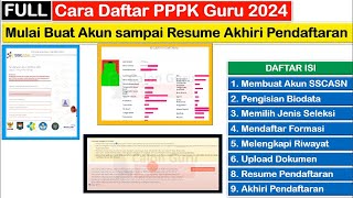 LENGKAP Cara Daftar PPPK Guru 2024 Mulai Pembuatan Akun SSCASN hingga Akhiri Pendaftaran PPPK 2024 [upl. by Chari]