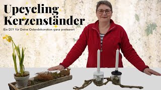 Kerzenständer DIY  Upcycling aus Altglas zum Kerzenhalter [upl. by Qahsi]