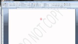 How To add a Watermark to Word 2007 Documents Step By Step Tutorial [upl. by Jammal944]