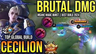 CECILION BEST BUILD 2024  TOP GLOBAL CECILION GAMEPLAY  MOBILE LEGENDS✓ [upl. by Ronnica899]