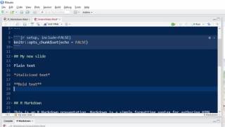 R Markdown slides part 4 of 6 [upl. by Adnima]