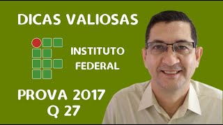 Questão 27 prova do IFES 2017  PROVA RESOLVIDA  Um boleto bancário ou simplesmente boleto [upl. by Kihtrak]