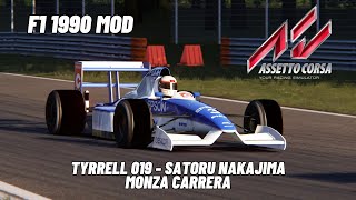 Assetto Corsa  F1 1990 MOD  Monza  Tyrrell 019 assetto assettocorsa assettocorsamods [upl. by Florrie]