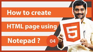 HTML page using Notepad  HTML Tutorial 04 🚀 [upl. by Rockwood346]