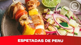 Como grelhar na perfeição Espetadas de Peru [upl. by Aronek]