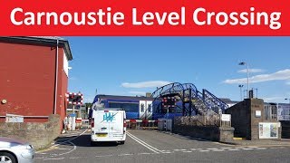 Carnoustie Level Crossing  Glasgow–Aberdeen line  Carnoustie Angus [upl. by Hartzel]