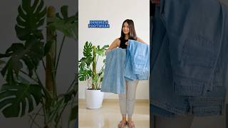 How to pair wide leg denims and footwear ✨ shorts howtostyle stylingtips widelegjeans [upl. by Camila]