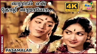 வாராய் என் தோழி  4K Video Song  Pasamalar  Sivaji  Savitri  Gemini Ganesan  Raj 4K Songs [upl. by Kimbell]