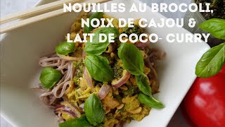 Recette thailandaise  Nouilles sautées lait de coco curry vegan [upl. by Eelrahc88]