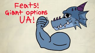 Feats from UA Giant Options  Dnd 5e [upl. by Eelam]