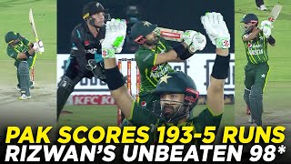 Mohamad Rizwans 98 Runs Helps Pakistan to Score 193 Runs Against New Zealand  T20I  PCB  M2B2A [upl. by Sherri]