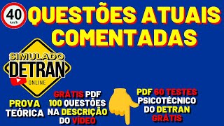 SIMULADO DETRAN ONLINE│40 QUESTÕES ATUAIS COM DICAS ESPECIAIS [upl. by Siloum190]