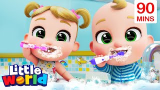 Brush Your Teeth Song  More Little World Kids Songs amp Nursery Rhymes [upl. by Anilet]