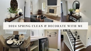 2024 FAMILY ROOM SPRING CLEAN amp DECORATE WITH ME  DEEP CLEANING MOTIVATION  SPRING DECOR HAUL [upl. by Esilehs]