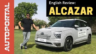 Hyundai Alcazar Review English  Autoportal [upl. by Drawoh]