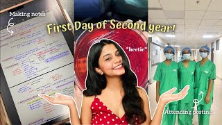 First Day of 2nd Year✨l Day in life of a medico clinics hospital visit l AIIMS l MBBS I NEET [upl. by Hillary]