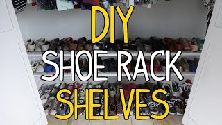 How to Build Simple DIY Shoe Rack Shelves [upl. by Zerep]