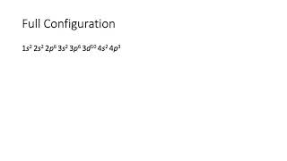 Full and Abbreviated Electron Configuration of Arsenic As [upl. by Otrebogad243]