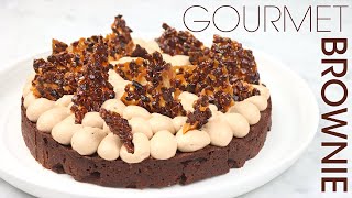 Gourmet Brownies Recipe with Easy Chocolate Nougatine amp Milk Chocolate Ganache  How To Cuisine [upl. by Oiramej]