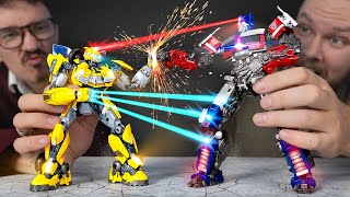 Optimus Prime VS Bumblebee 😱🔥 I Made Big Transformers With Epic Model Kit 🤖🔧 [upl. by Lienet]