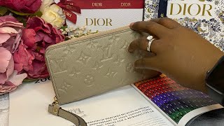 LV ZIPPY WALLET Monogram Empreinte Leather Turtledove  Unboxing [upl. by Rebe280]