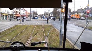 Straßenbahn München  Führerstandmitfahrt im PWagen HD [upl. by Aklim]