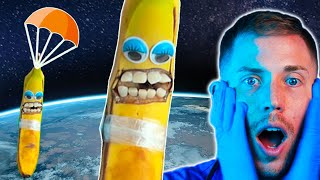 I sent a Banana to Space for 5 MILLION Subs 🍌🦈 FoodSurgery FruitSurgery LeftShark [upl. by Elmer]