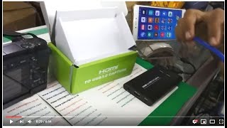 Testing menggunakan USB 30 HDMI Grabber capture A07 untuk live streaming Youtube di Android Phone [upl. by Spatola]