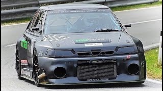 400Hp Mazda 323 GTR  Toyota GTFour Drivetrain Swap  Onboard [upl. by Willet911]