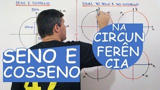 SENO E COSSENO NA CIRCUNFERÊNCIA TRIGONOMÉTRICA AULA 424 [upl. by Kauffmann]