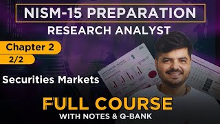 NISM Research Analyst 2024  FULL COURSE  Chapter 2 Part  B [upl. by Eiuqcaj]