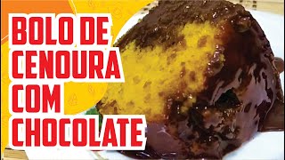 BOLO DE CENOURA COM CHOCOLATE  RECEITA SUPER FÁCIL E SABOROSA 🥕🍫 [upl. by Ai]