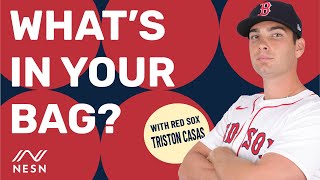 Red Sox Triston Casas Shows Off Whats Inside His Baseball Bag [upl. by Einnaej]